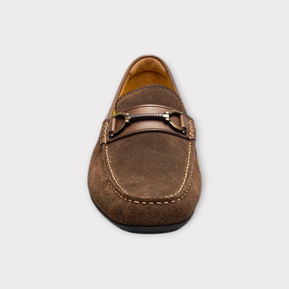 Mens Florsheim Motor Bit Driver in Brown Suede, 13410 245 - Picture 5 of 7